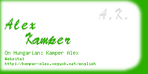 alex kamper business card